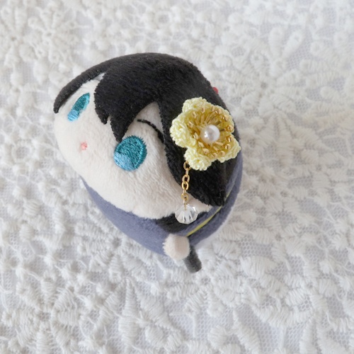 髪飾り　梅の花ミニ　黄色