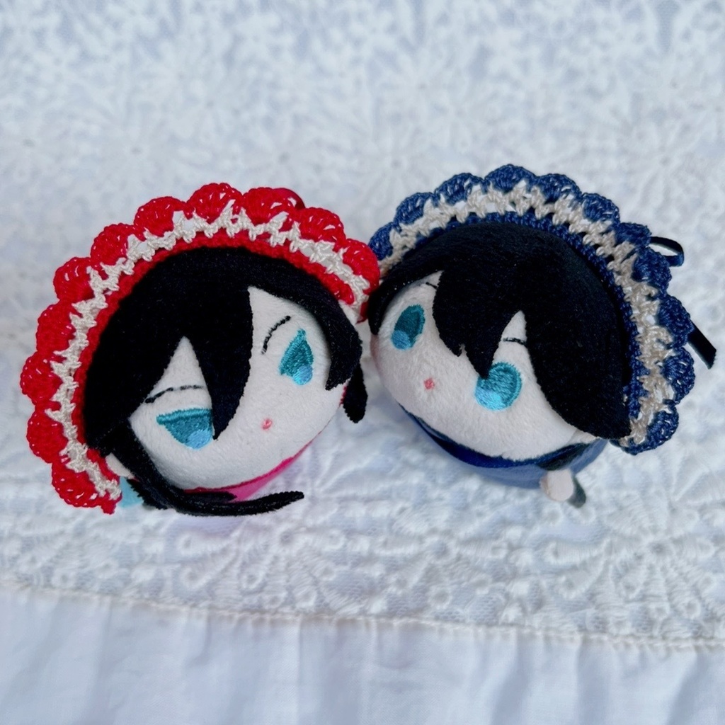 ヘッドドレス もちマスミニ向 ベージュレッド