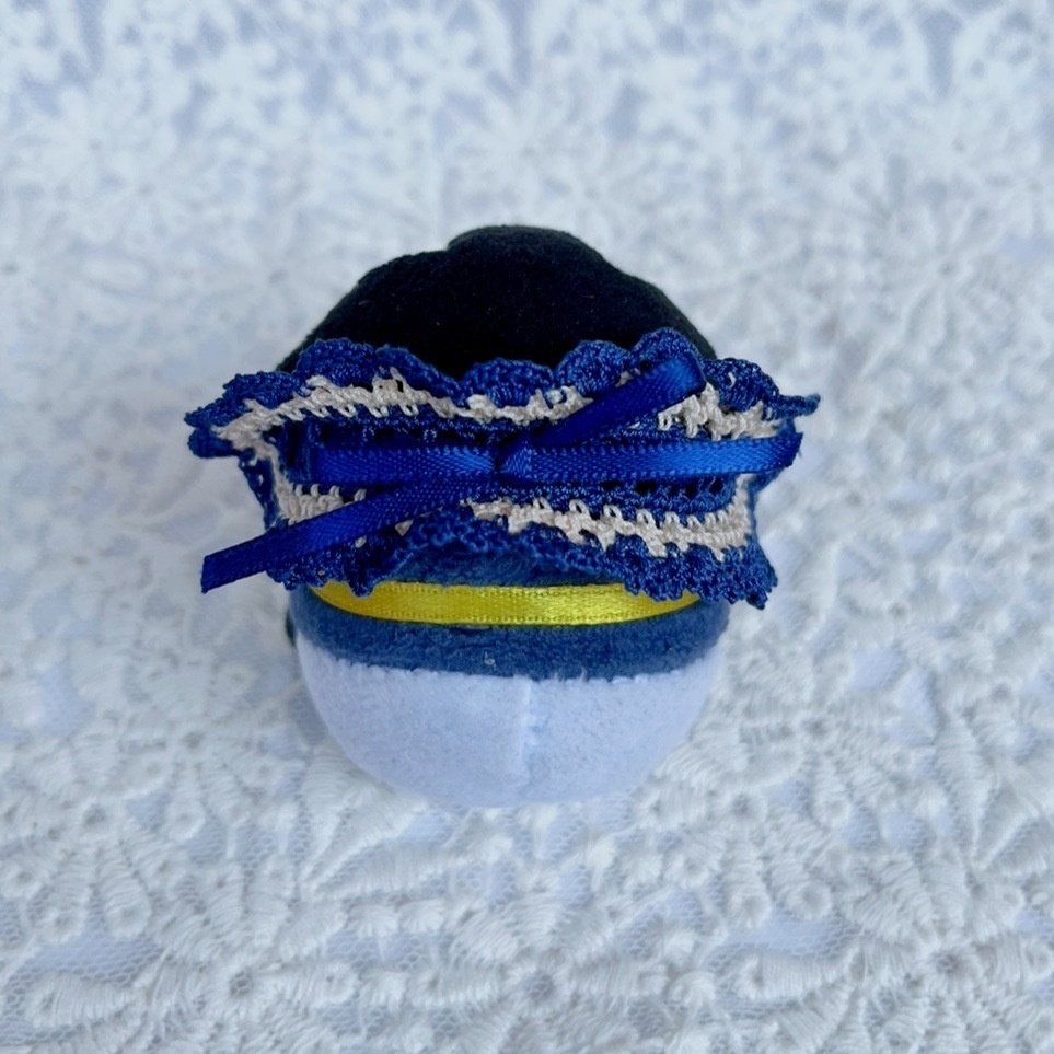 ヘッドドレス もちマスミニ向 ベージュ紺