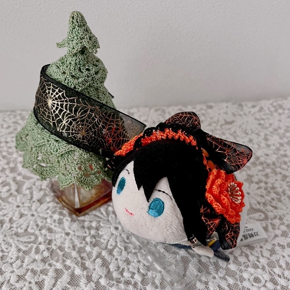 ヘッドドレス オレンジ コウモリチャーム