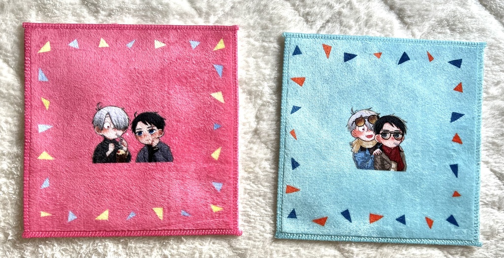 ハンカチタオル2枚セット(コーヒーフロート＋サングラス)