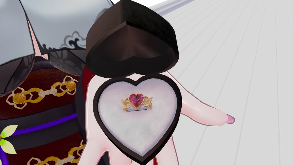 【宝石が開くロケットリング】エンゼル♡ring/ Angel heart ring/ 엔젤 심장 반지