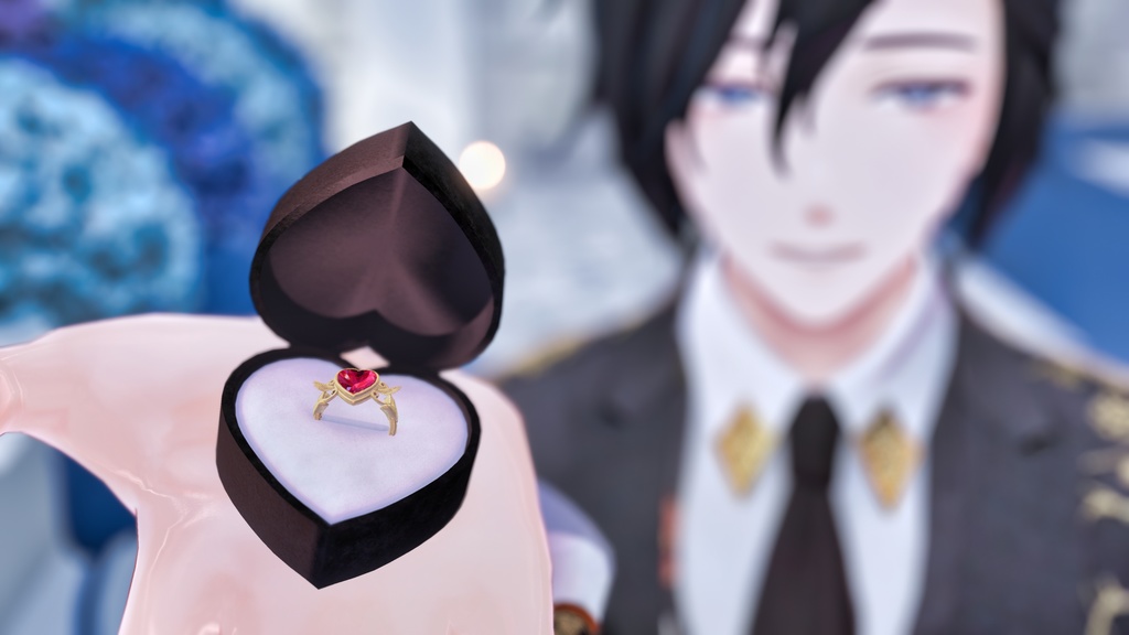 【宝石が開くロケットリング】エンゼル♡ring/ Angel heart ring/ 엔젤 심장 반지