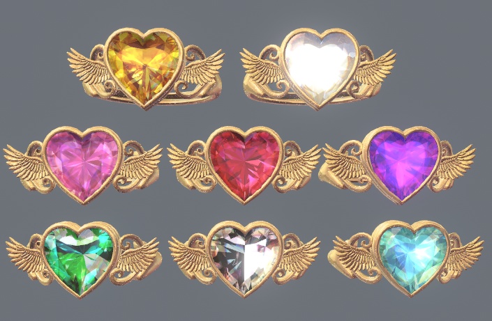 【宝石が開くロケットリング】エンゼル♡ring/ Angel heart ring/ 엔젤 심장 반지