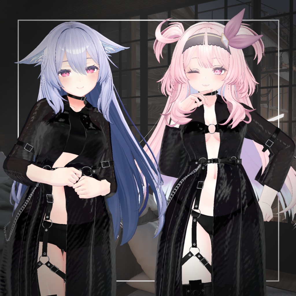 【脱げる!】-路地裏コート-back alley coat【Modular avatar対応】