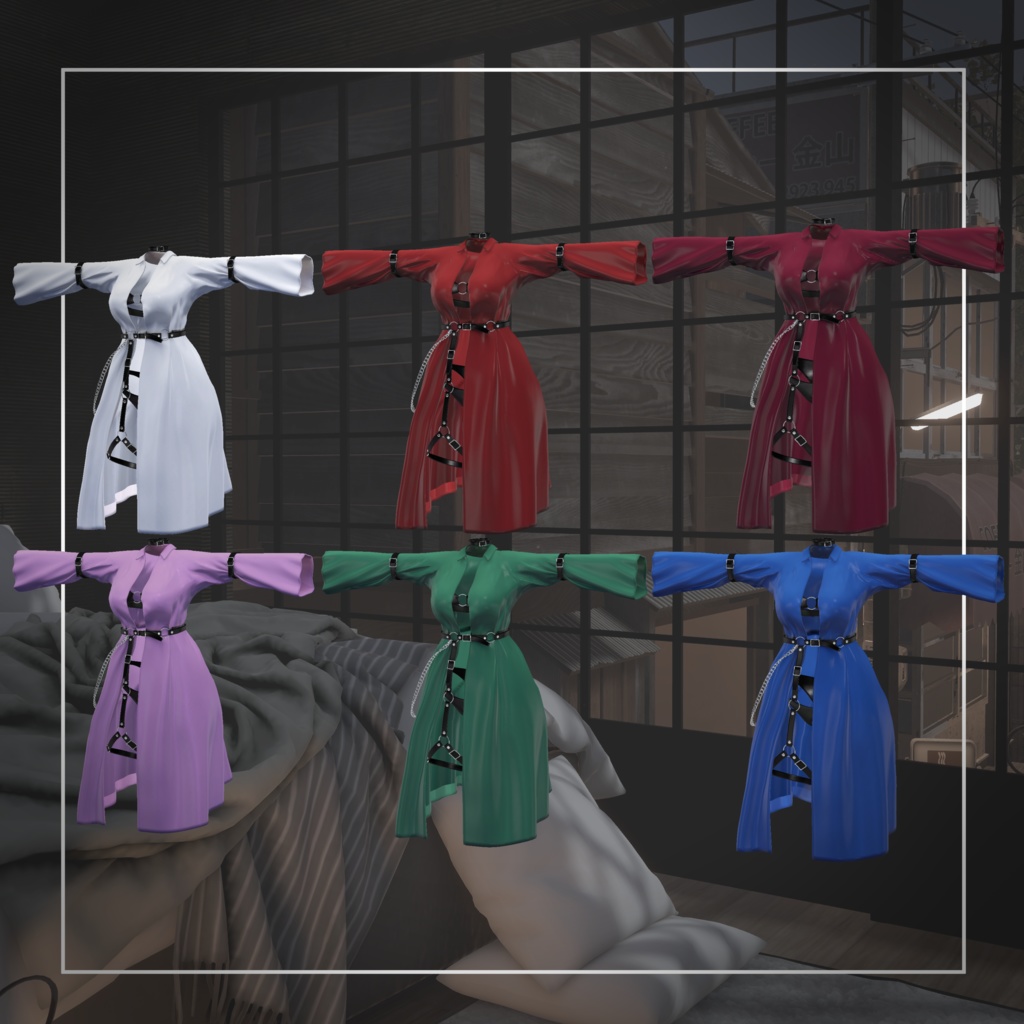 【脱げる!】-路地裏コート-back alley coat【Modular avatar対応】