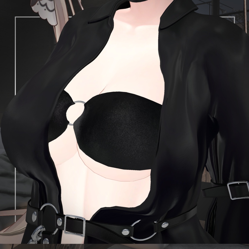 【脱げる!】-路地裏コート-back alley coat【Modular avatar対応】