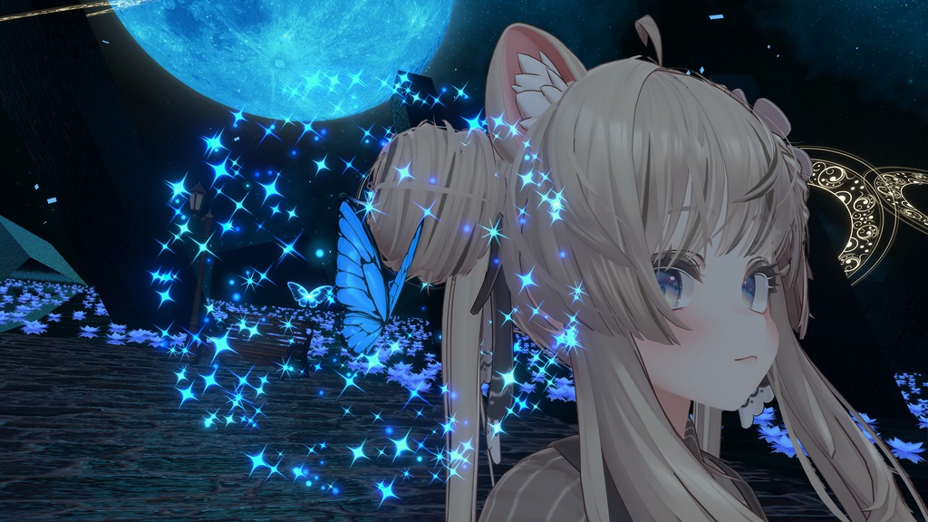 【瞳の蝶が動く!】-twinking butterfly-【パーティクル】【MA】【5アバター対応】