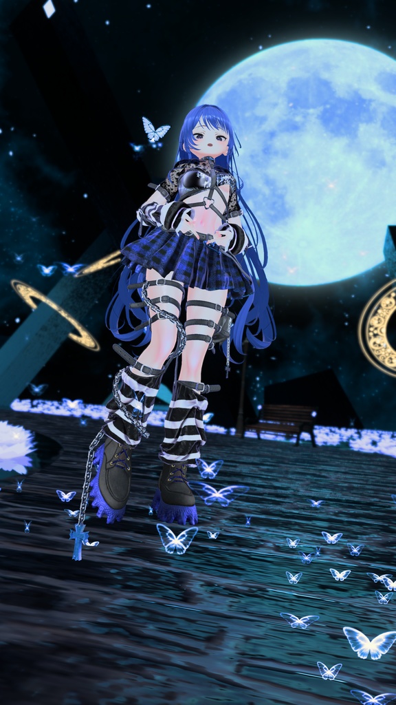 【瞳の蝶が動く!】-twinking butterfly-【パーティクル】【MA】【5アバター対応】