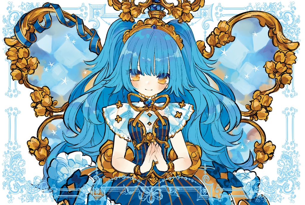 特殊印刷カード【水色＋オンデマンド箔】