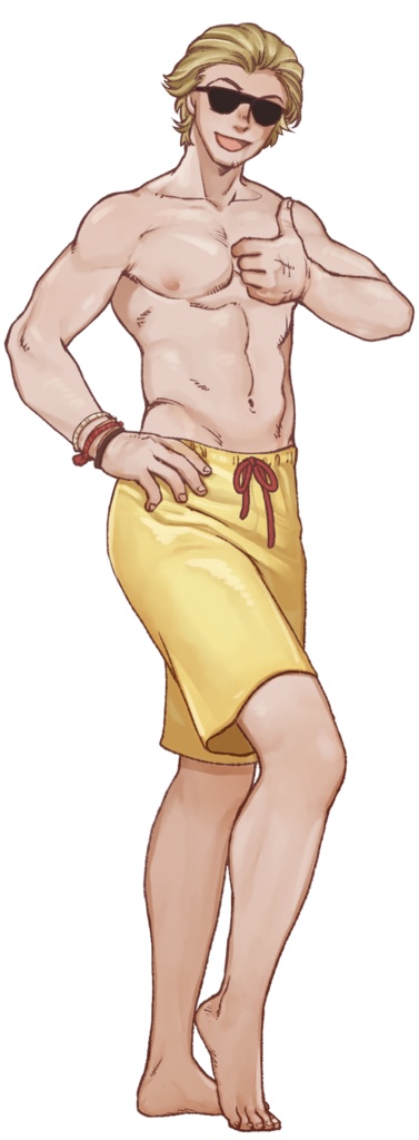 【無料】立ち絵_水着の男女01