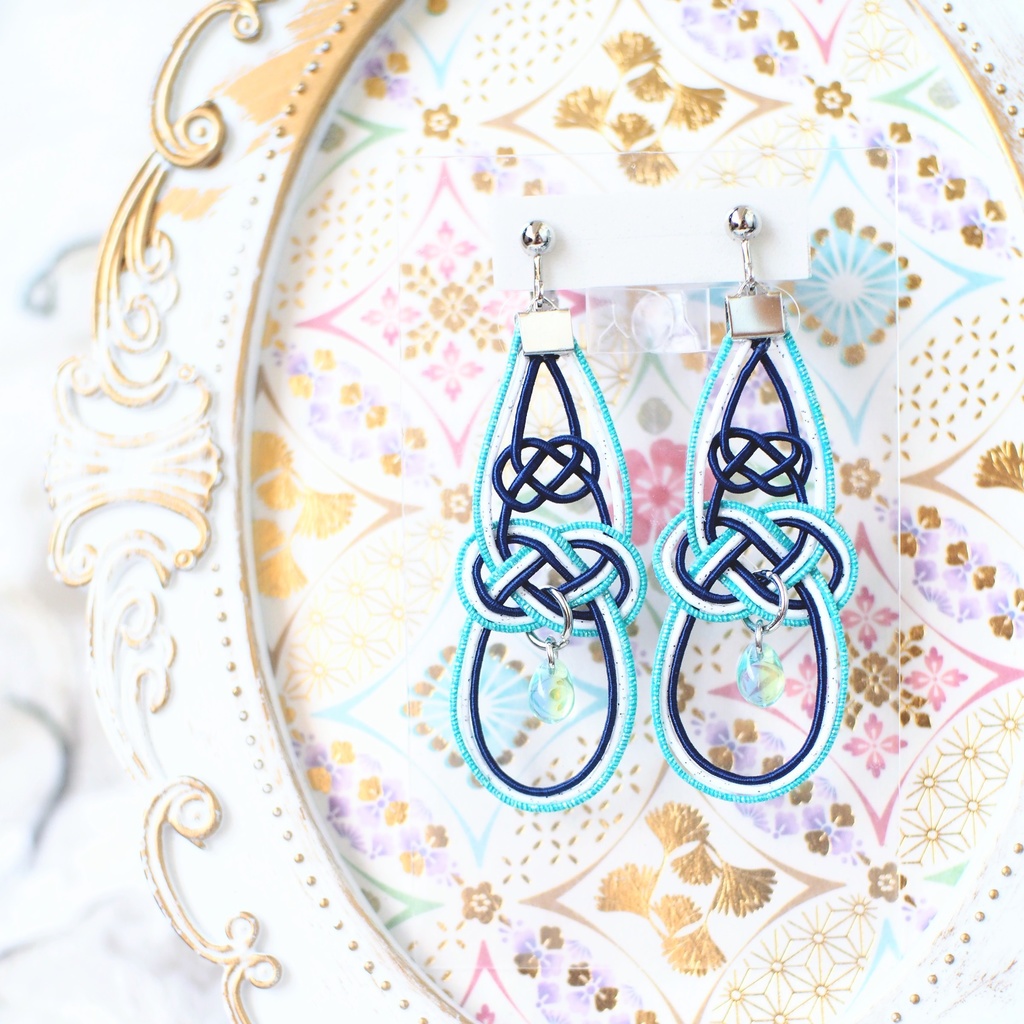 🥷🥚キャライメージ水引イヤーアクセ