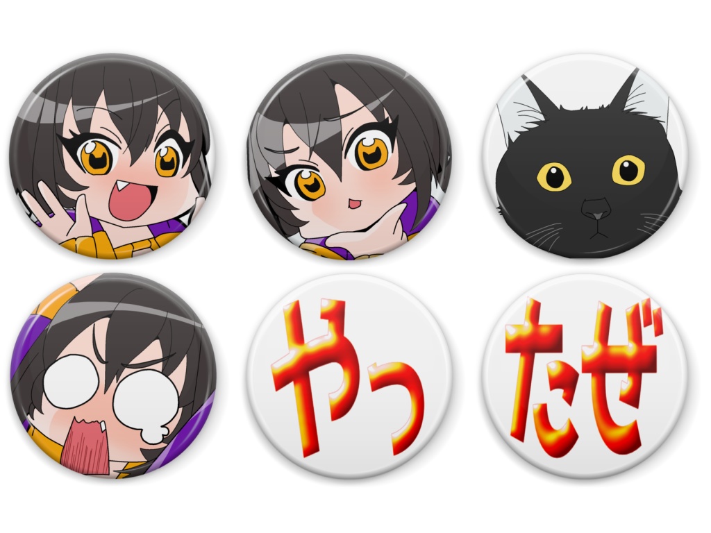 メンシスタンプ缶バッジその1