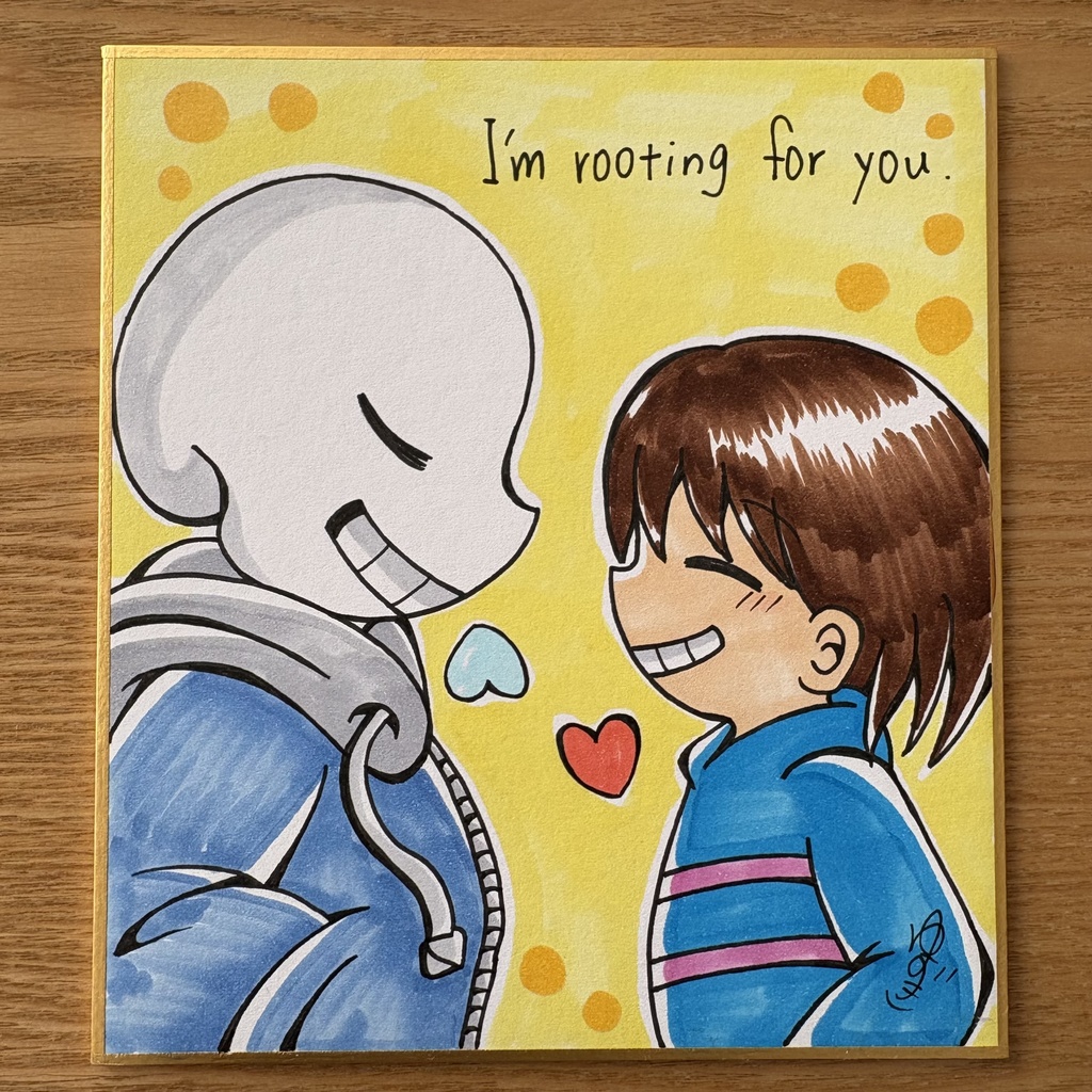 サンズ＆フリスク ミニ色紙