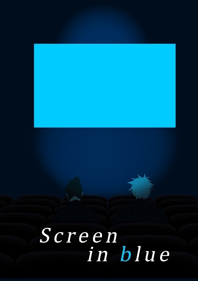 Screen in blue
