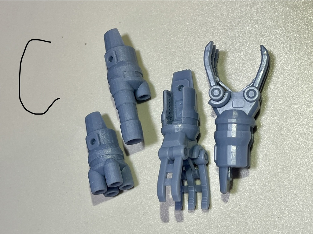 爪武器セット 3mm軸 1/60サイズ