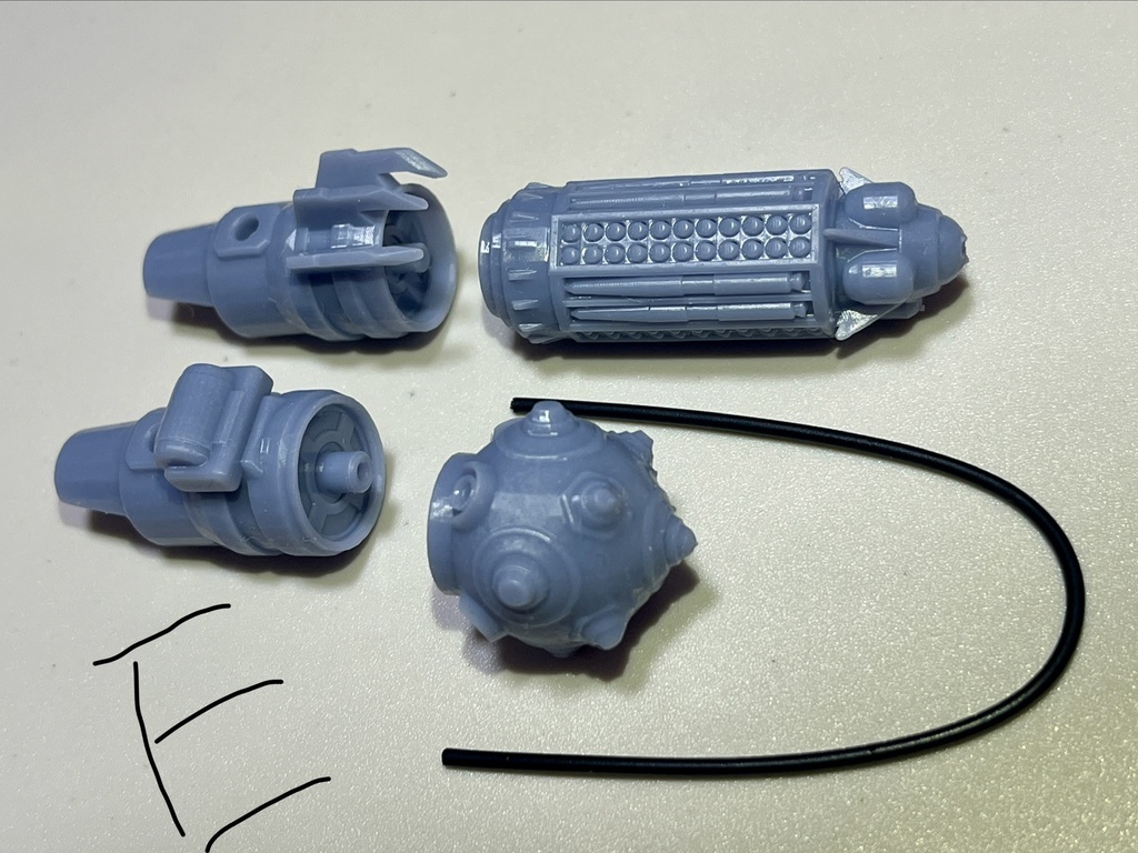 爪武器セット 3mm軸 1/60サイズ