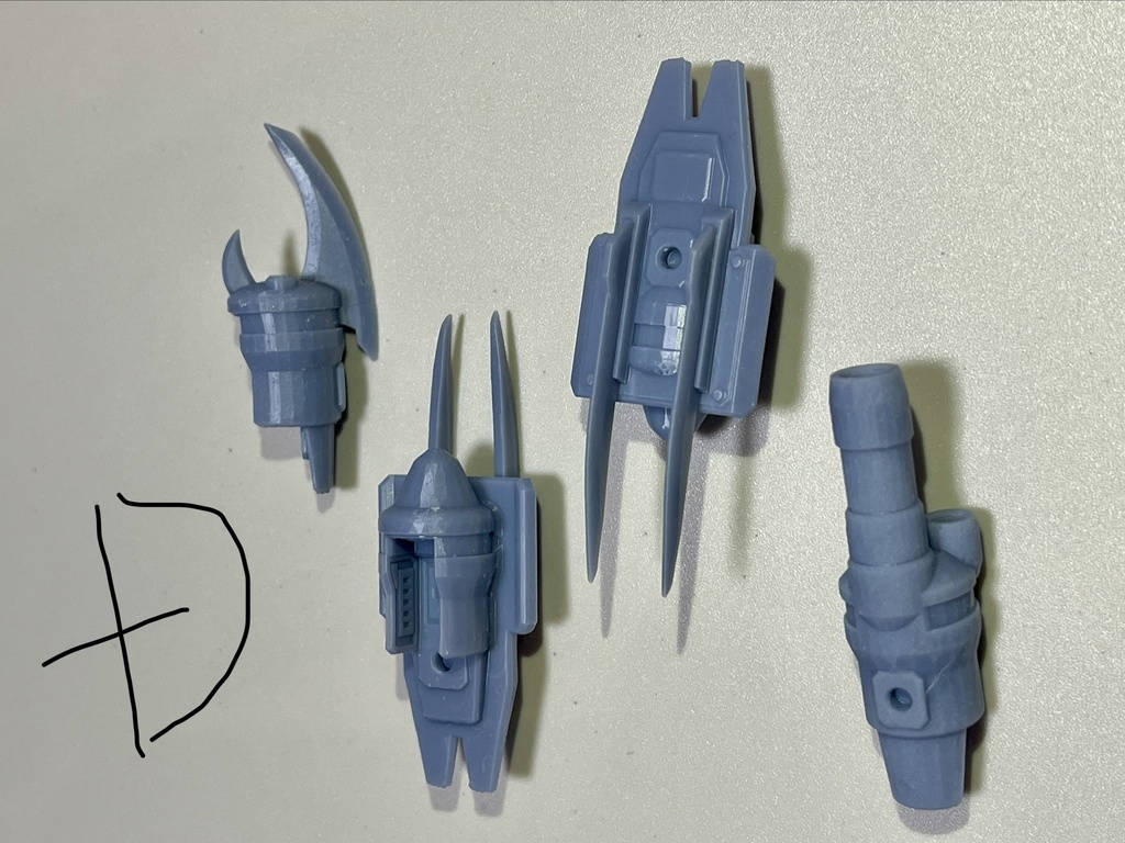 爪武器セット 3mm軸 1/60サイズ
