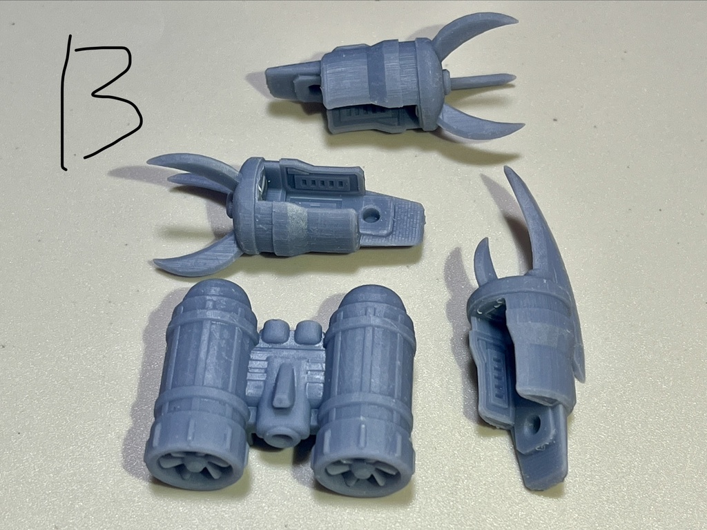 爪武器セット 3mm軸 1/60サイズ