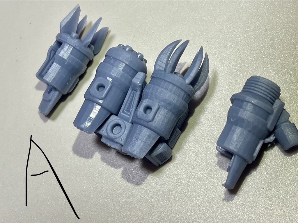 爪武器セット 3mm軸 1/60サイズ