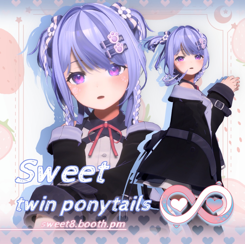 【8アバター対応】·Sweet twin ponytails·可愛いツインテール·髪型·