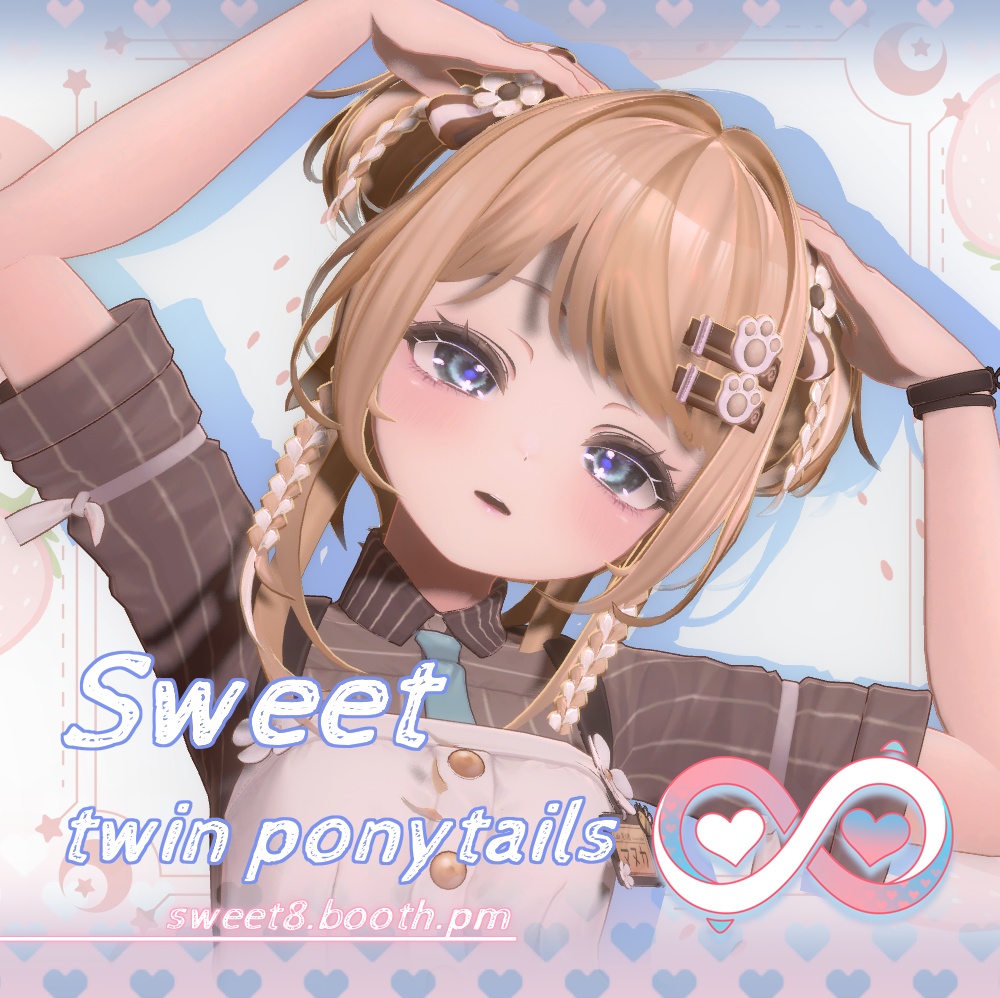 【8アバター対応】·Sweet twin ponytails·可愛いツインテール·髪型·