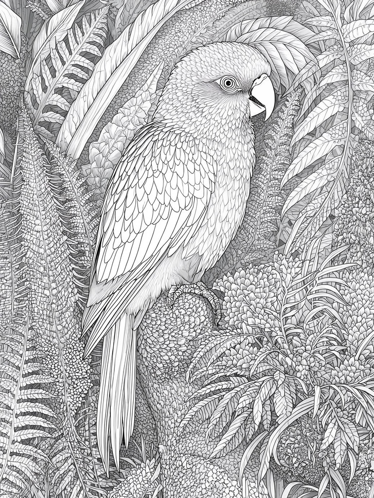 THE INTRICATE WORLD OF BIRDS Sub: An Adult Coloring Book of Realistic Exotic Birds and Wildflowers