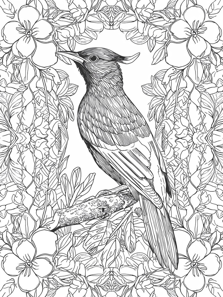 THE INTRICATE WORLD OF BIRDS Sub: An Adult Coloring Book of Realistic Exotic Birds and Wildflowers