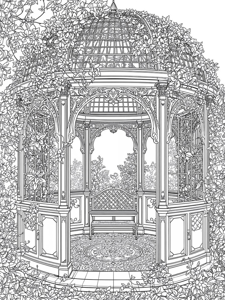 Timeless Art Nouveau: A Coloring Journey Through Enchanted Gardens Sub: 58 Illustrations of Fairies, Angels, and Botanical Scenes