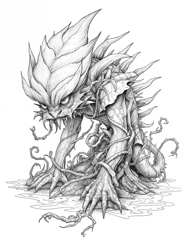 Fantastic Creatures.Time of Great Mysteries: Detailed Adult Coloring Book with 40 Fantasy Beasts for Stress Relief