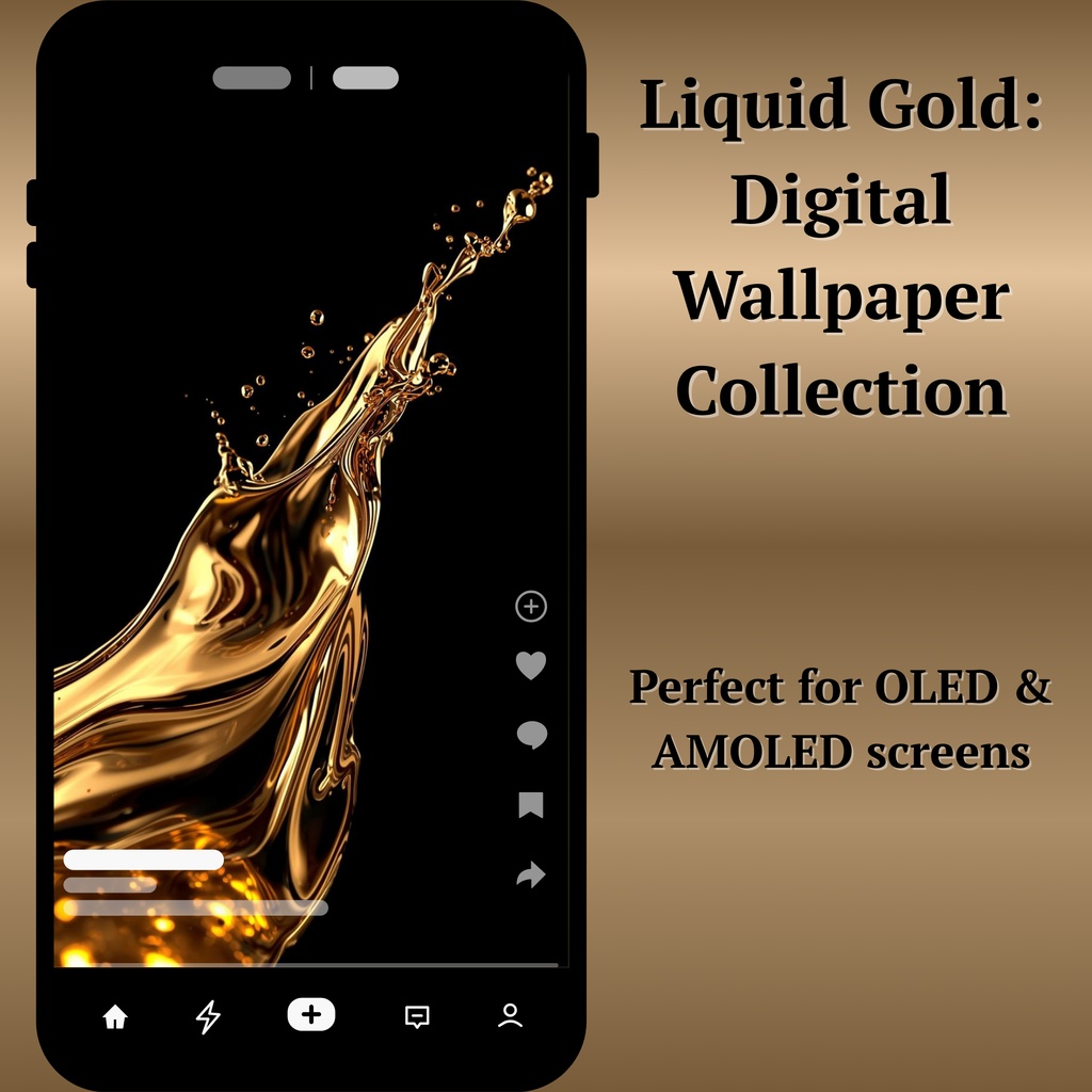 Liquid Gold: 16 Digital Wallpapers