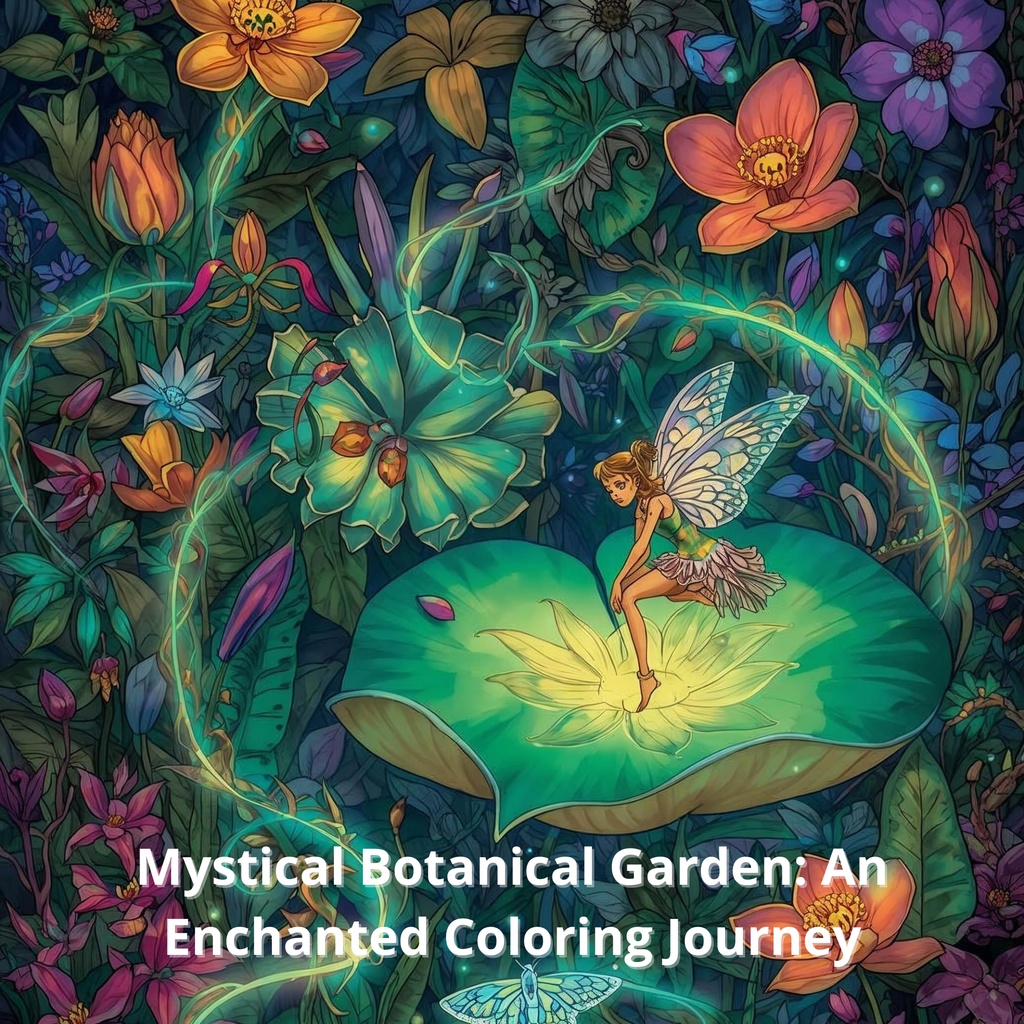 MYSTICAL BOTANICAL GARDEN Detailed Coloring Book