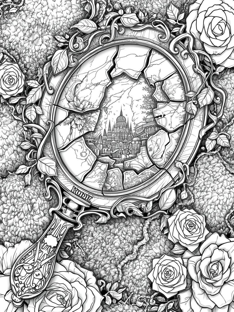 MYSTICAL BOTANICAL GARDEN Detailed Coloring Book