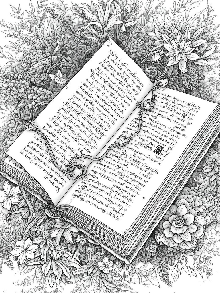 MYSTICAL BOTANICAL GARDEN Detailed Coloring Book