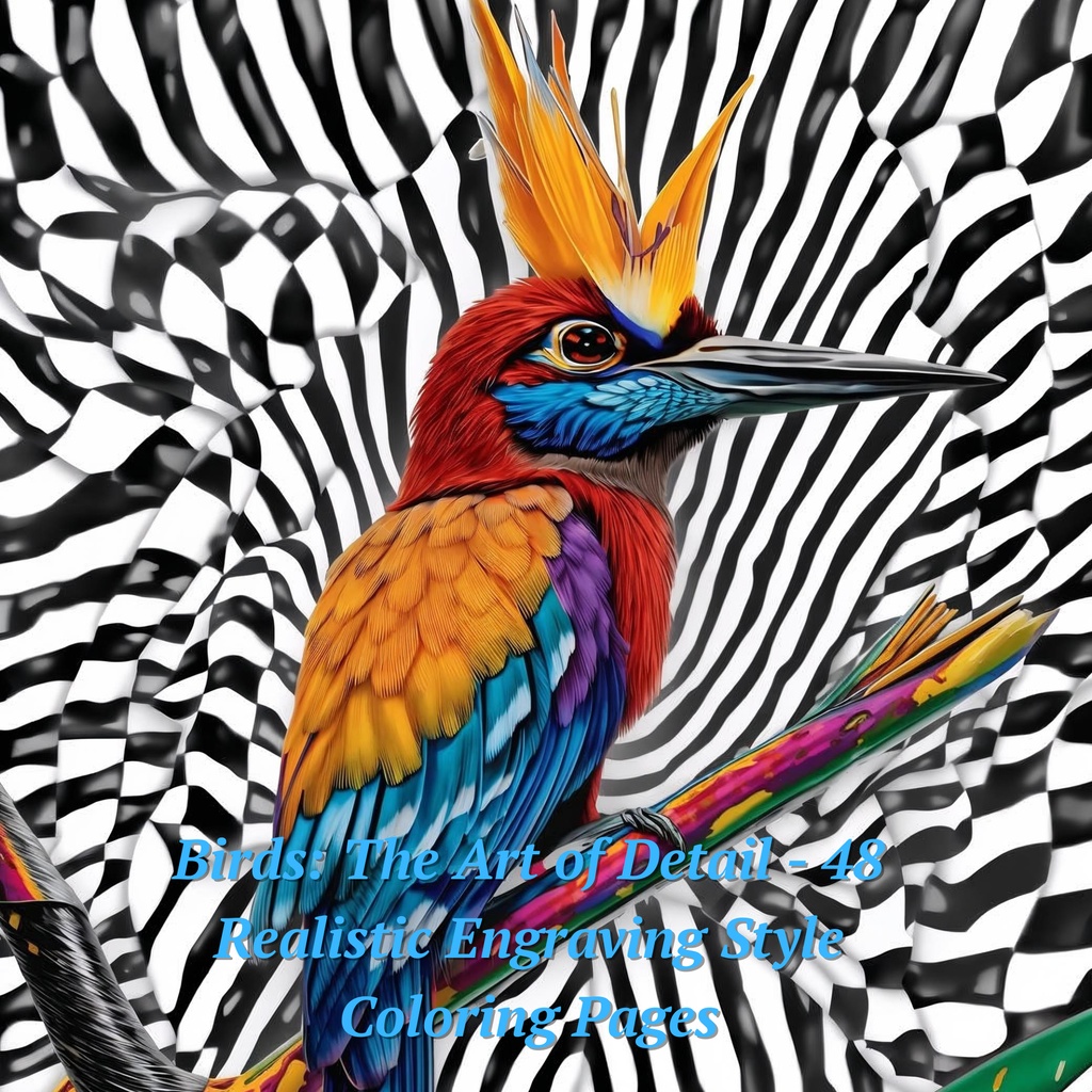 Birds: The Art of Detail - 繊細な彫刻スタイルの鳥の塗り絵 (48のデザイン)