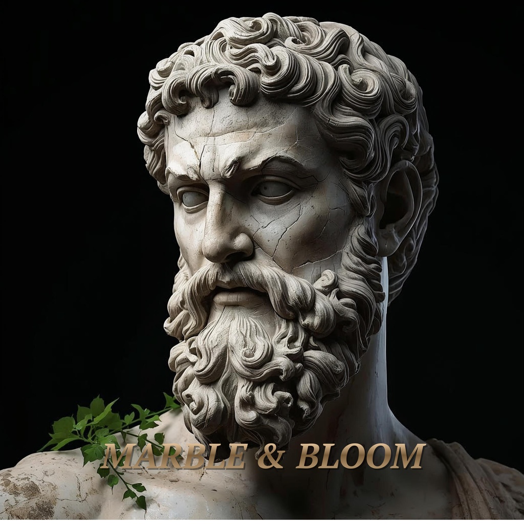 MARBLE & BLOOM: 古代彫刻と草花のヴィンテージ塗り絵 (62のデザイン)