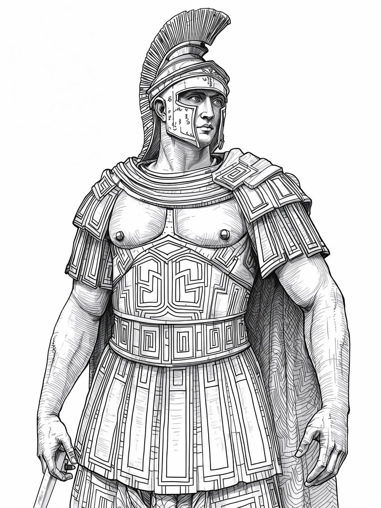 Ancient Sculptures: Geometric Elegance - 40の緻密な古代彫像デザイン