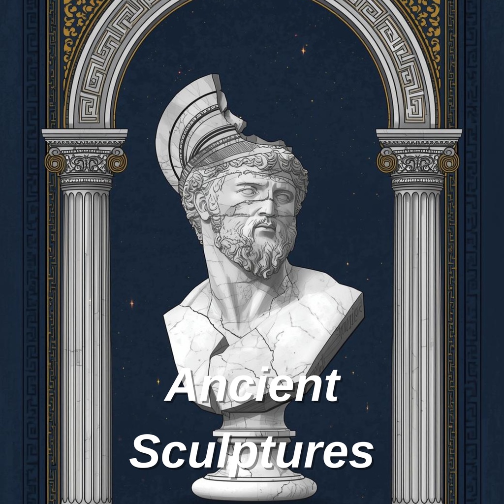Ancient Sculptures: Geometric Elegance - 40の緻密な古代彫像デザイン