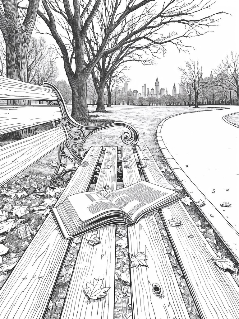 都会の公園の孤独な秋 — LONELY AUTUMN IN THE CITY PARK