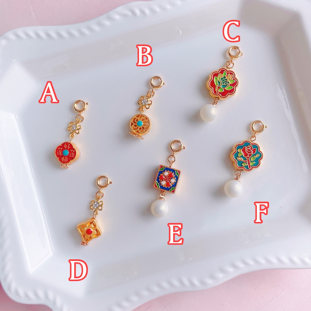 パンダピアス🐼🌿チャイナピアス🪷