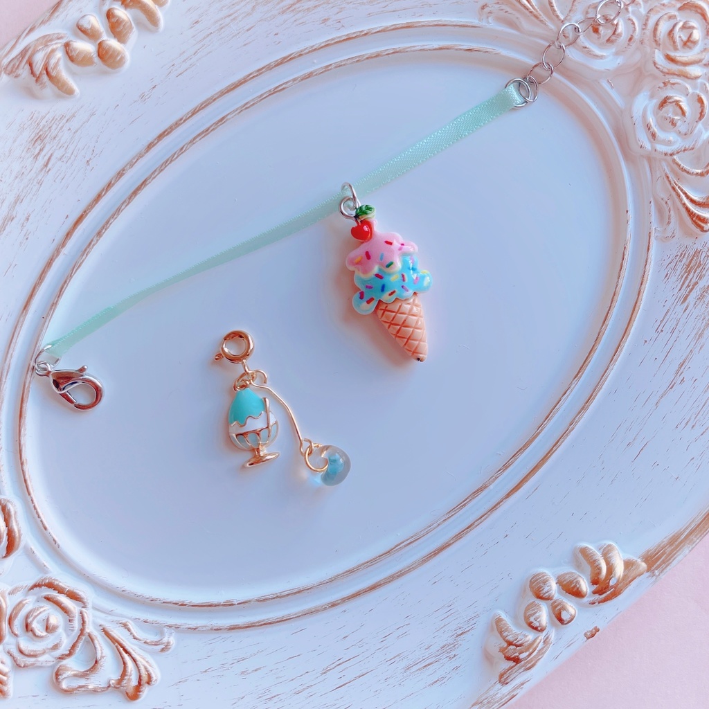 アイスクリームポシェット カキ氷ピアス