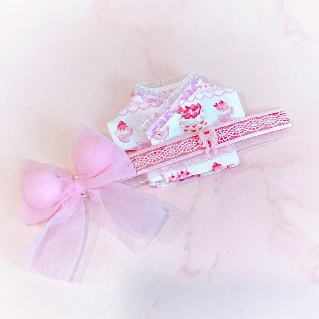 🍰の浴衣 (ポンポンリボン帯)