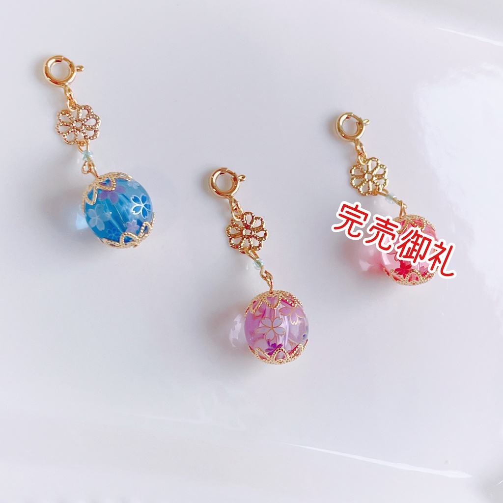 桜鞠の飾りピアス｡🌸·̩͙꙳｡