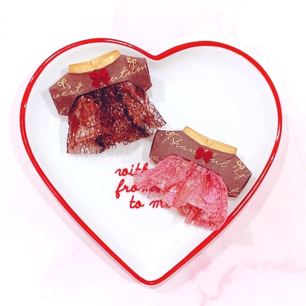 チョコレートのリボンワンピ