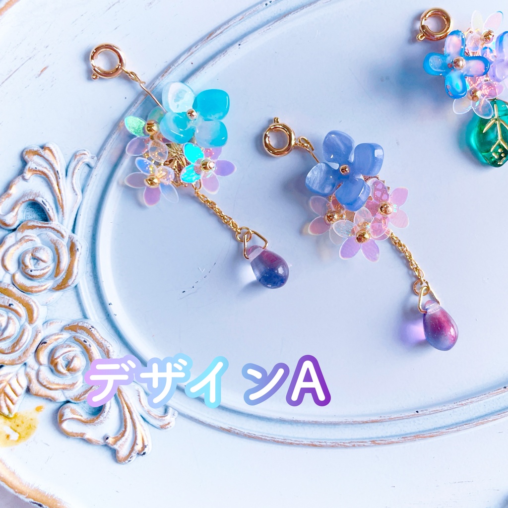 紫陽花ピアス 𓈒𓏸◌💠