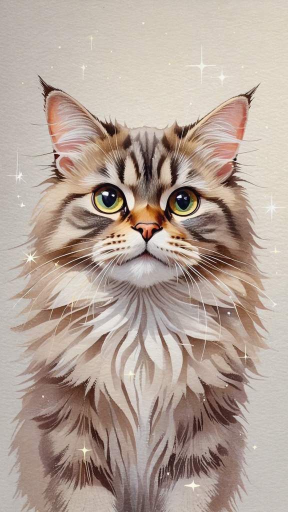 猫シリーズ 水彩画 合計21枚