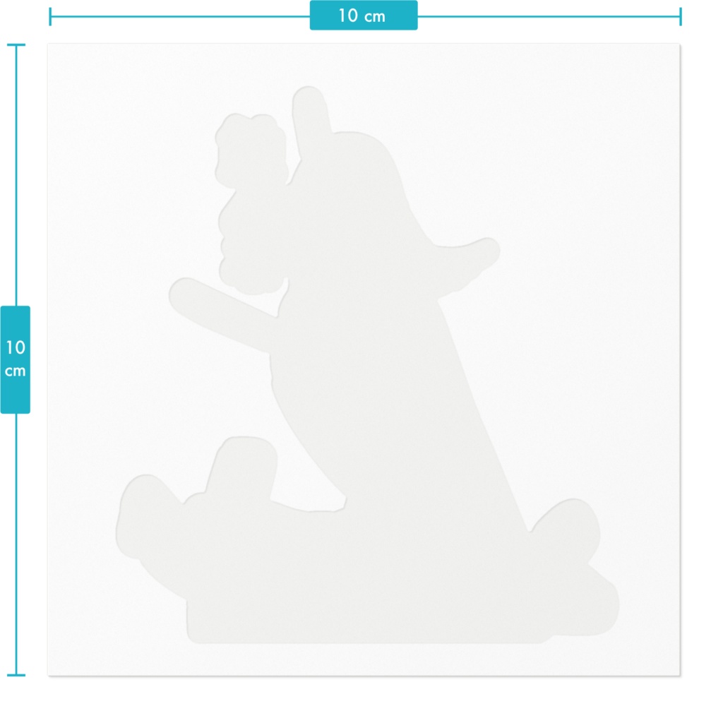 「触んな」キーちゃんステッカー100 x 100 (mm)