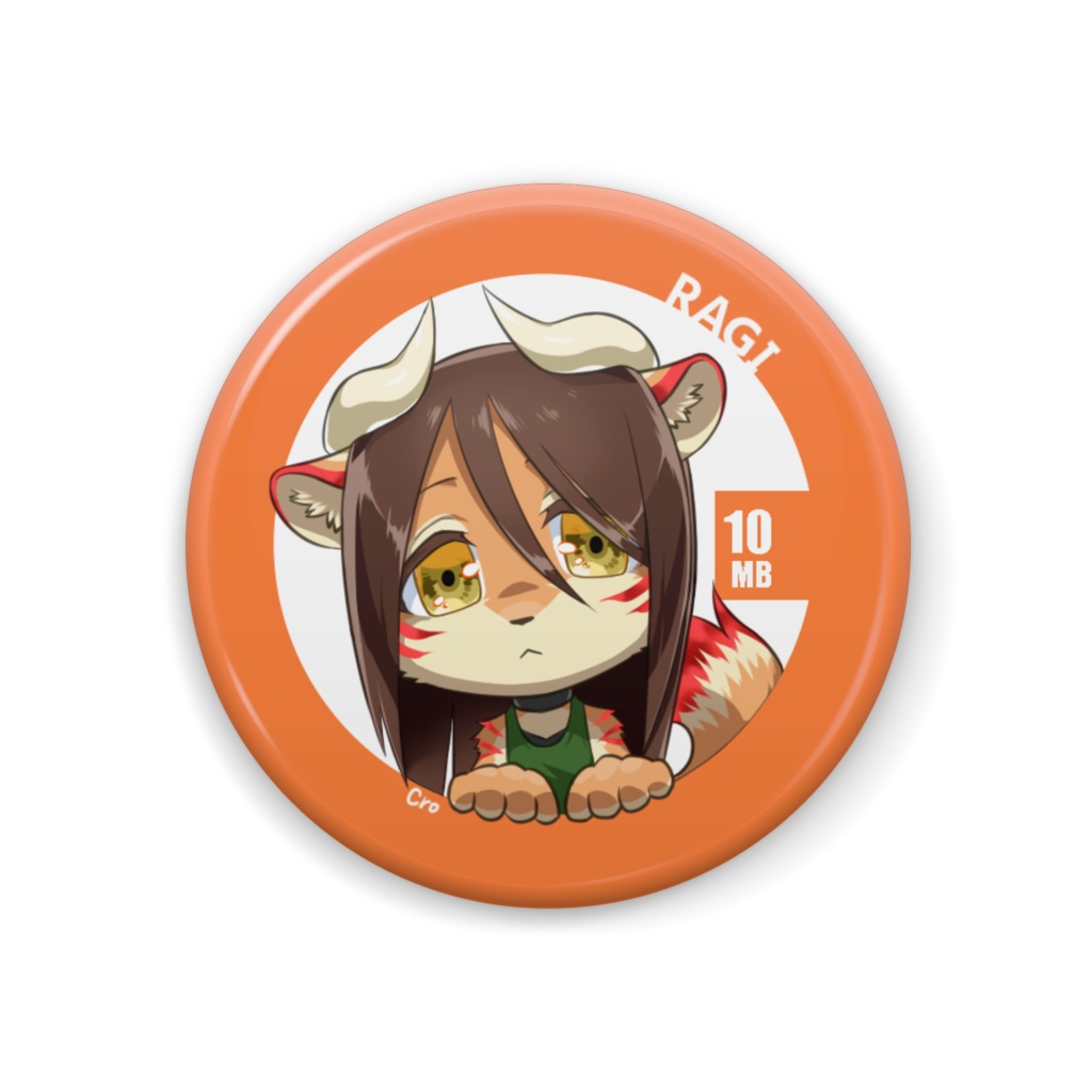 獣眼鏡缶バッジ ラギ