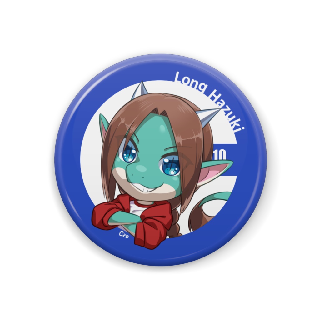 獣眼鏡缶バッジ　龍 葉月