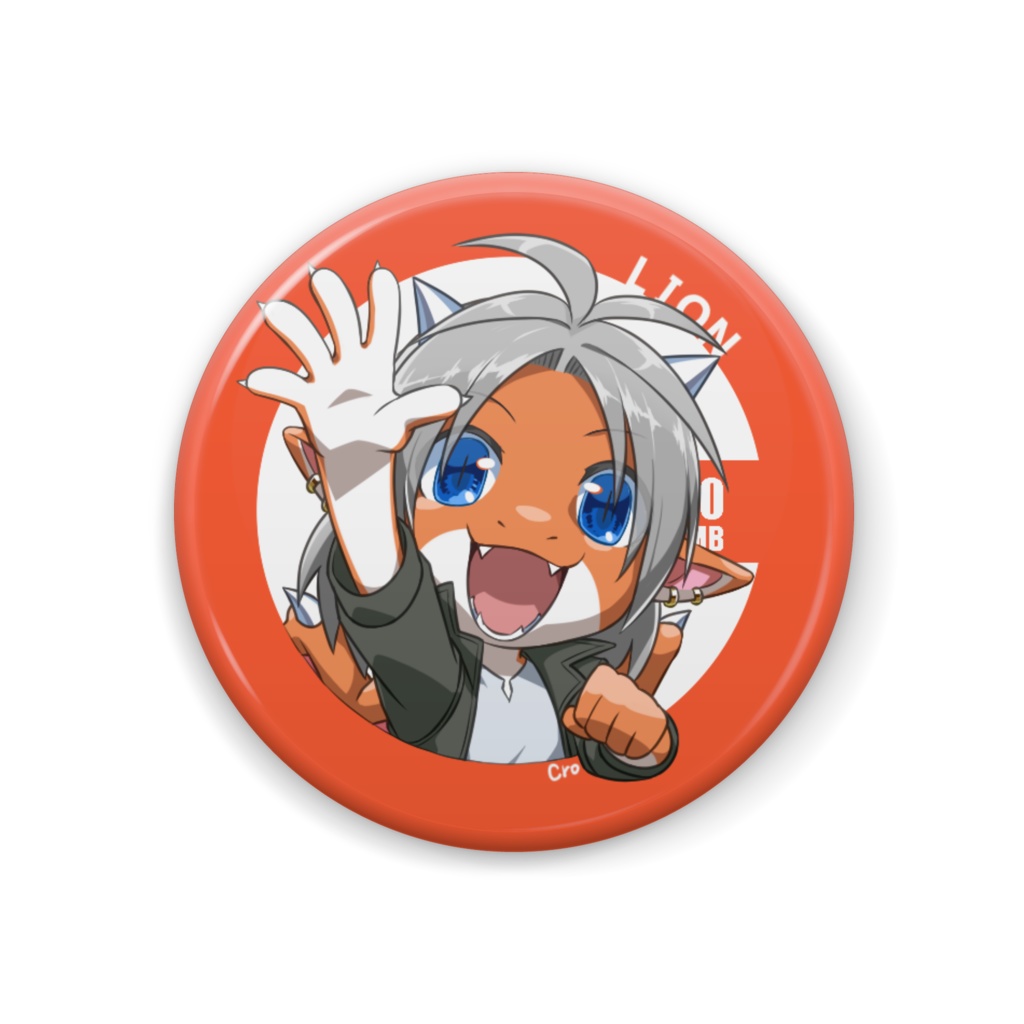 獣眼鏡缶バッジ リオン